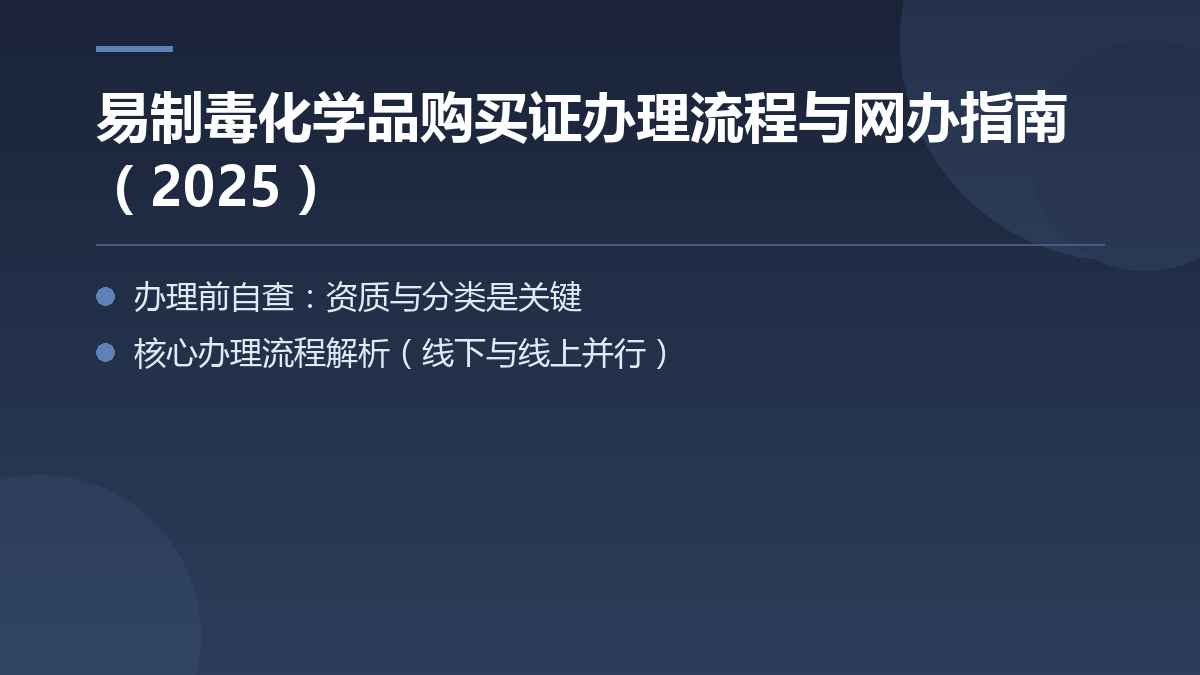 易制毒化学品购买证办理流程与网办指南（2025） — 文章要点图